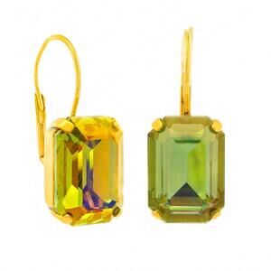 NEW TOVA women's rubin hook earrings in peridot brandy
